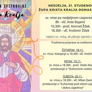 Svetkovina Krista Kralja u Domaslovcu